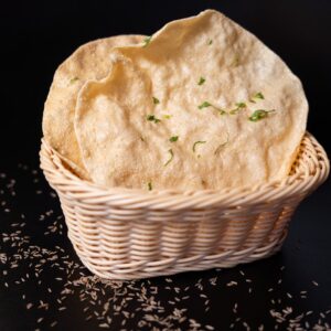 A Fusion Grill étterem indiai előétele, a papadam.