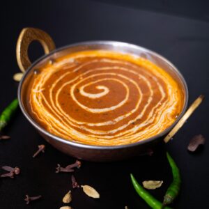 indiai dhal makhni, ahogy a Fusion Grill étteremben tálaljuk